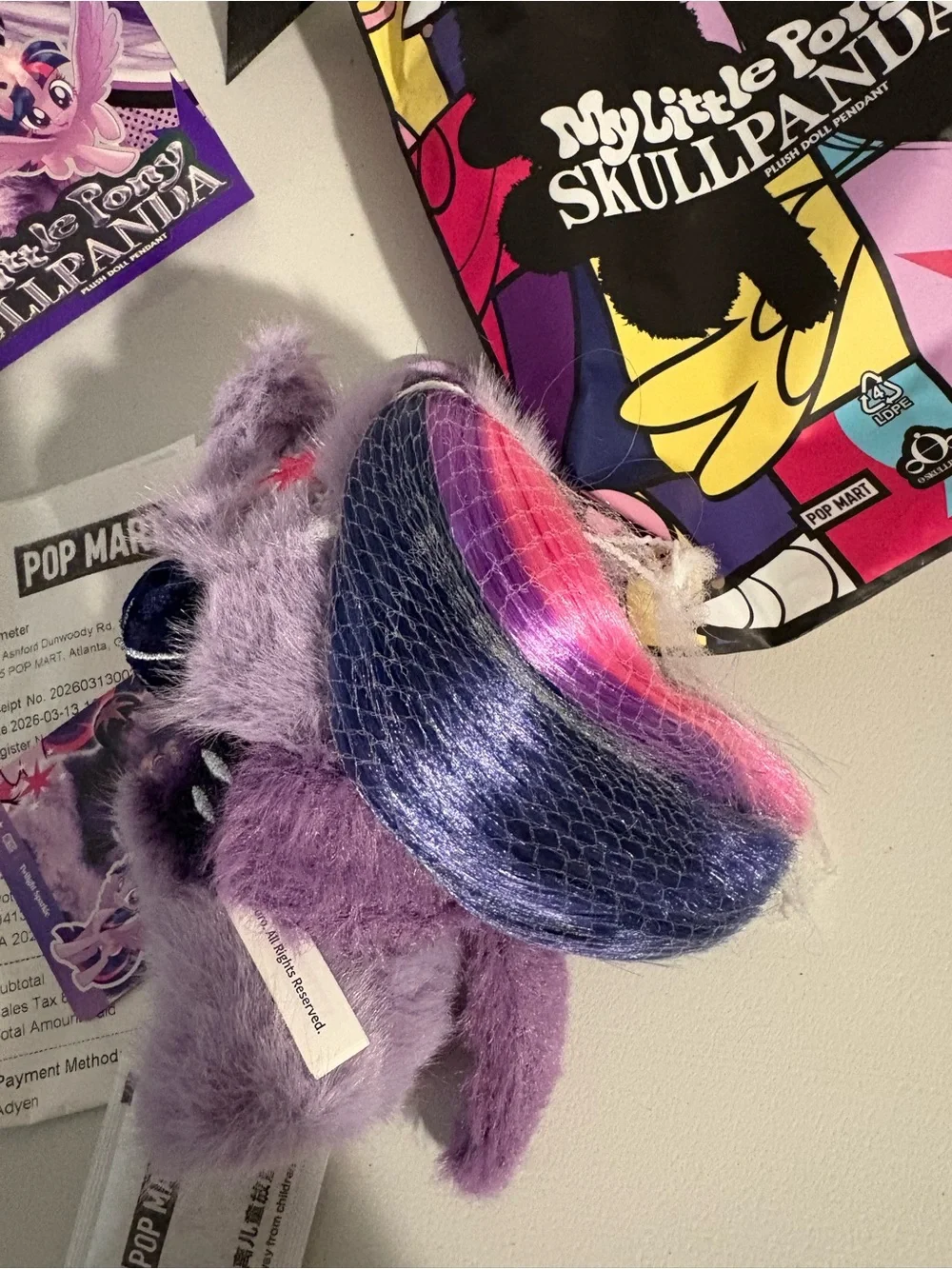Pop Mart SKULLPANDA × My Little Pony Plush Doll Twilight Sparkle